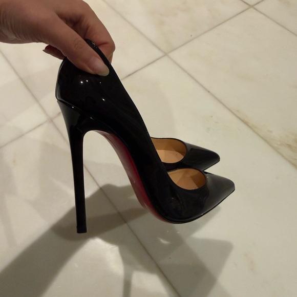 Christian Louboutin Glossy Black Heels - Picture 2 of 4